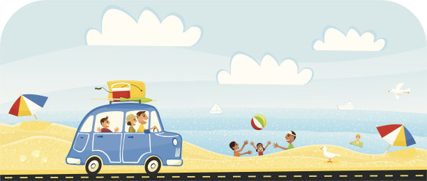 暑假在海滩图片下载