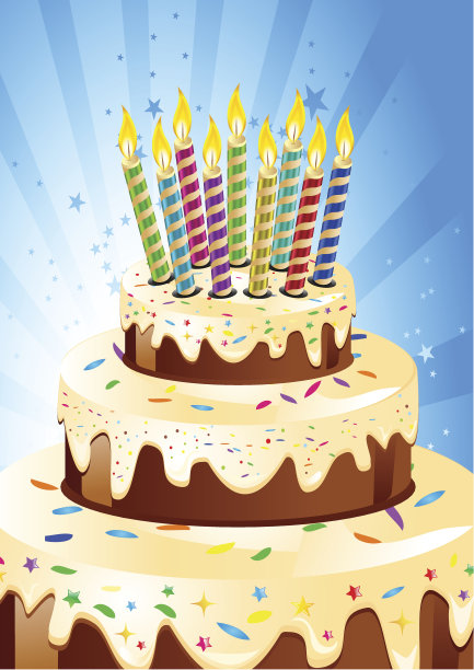 生日蛋糕和蜡烛图片下载