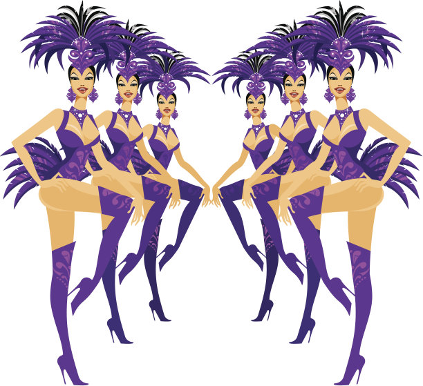 夜总会的歌舞女郎图片下载