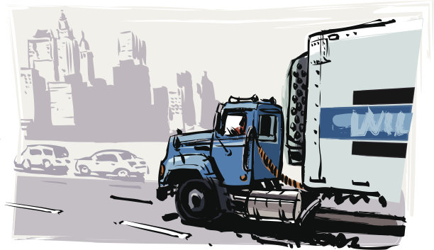 城市中的卡车图片下载