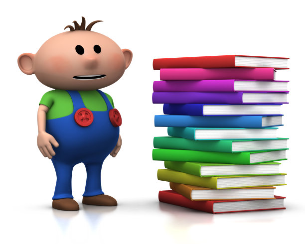 男孩有一大堆书图片下载