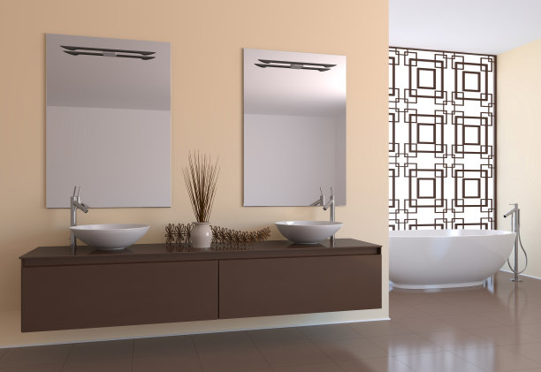 现代浴室。图片下载