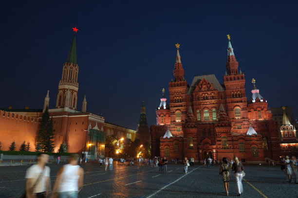 莫斯科红场夜景图片下载