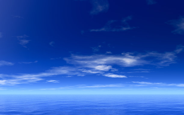 平静的大海和蔚蓝的天空图片下载