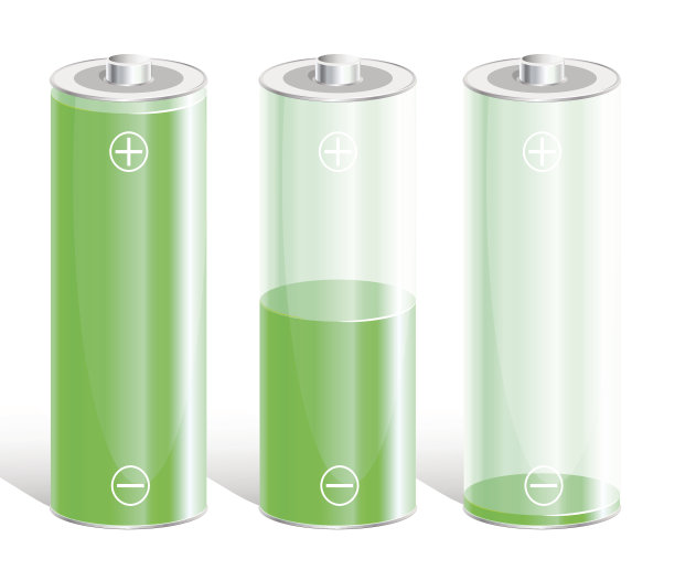 带电量的电池。图片下载