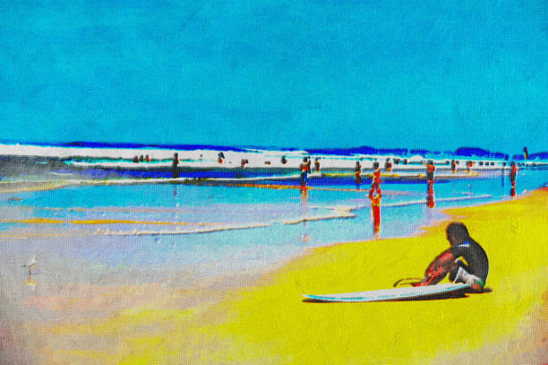 黄金海岸的画图片下载