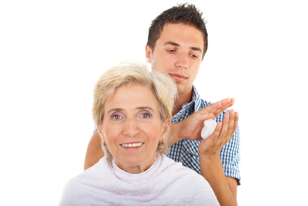 发廊里的资深女士图片下载