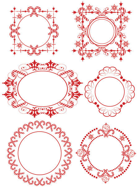 矢量插图框架和旗帜的设计图片下载