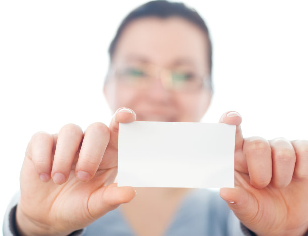 有名片的女商人图片下载