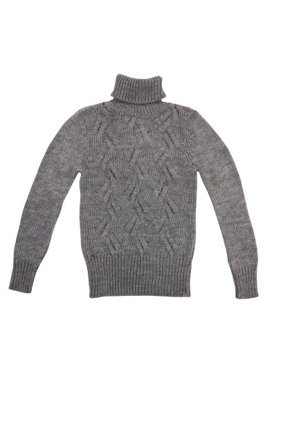 一件白色的灰毛衣。图片下载