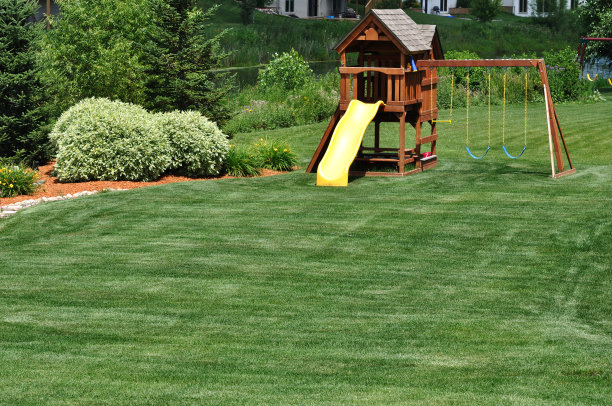 后院木制秋千图片下载