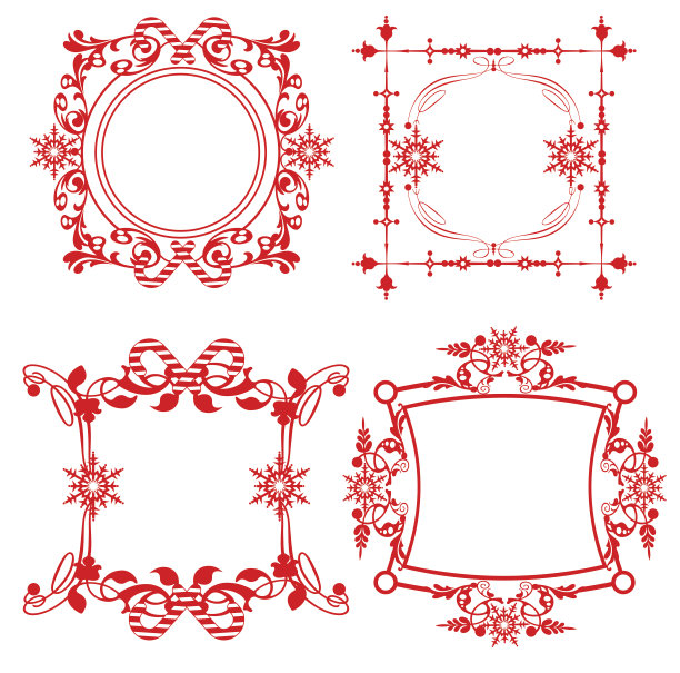 矢量插图框架和旗帜的设计图片下载