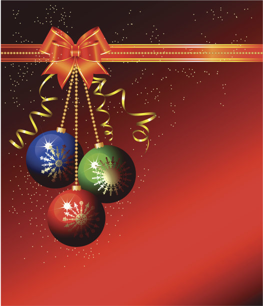 圣诞彩球背景图片下载