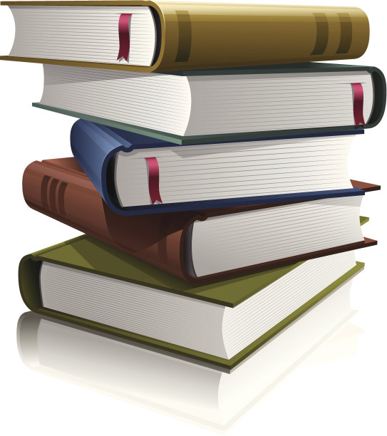 白色背景的一堆书图片下载