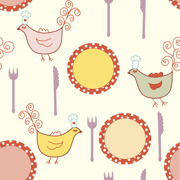 搭配有趣的小鸟，完美的用餐模式图片下载