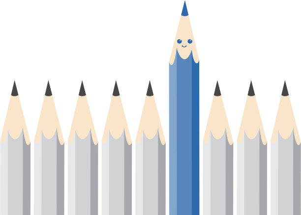 卡通蓝色的蜡笔图片下载