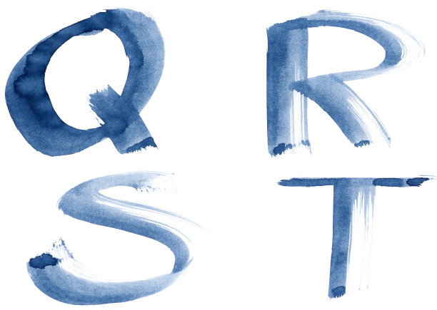 蓝色的字母图片下载