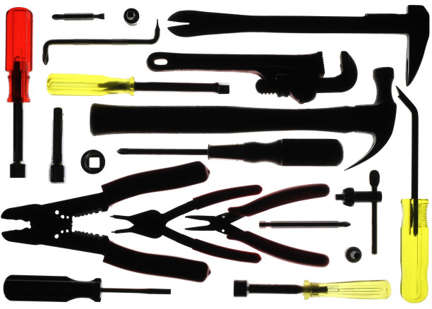 剪影中的手工具图片下载