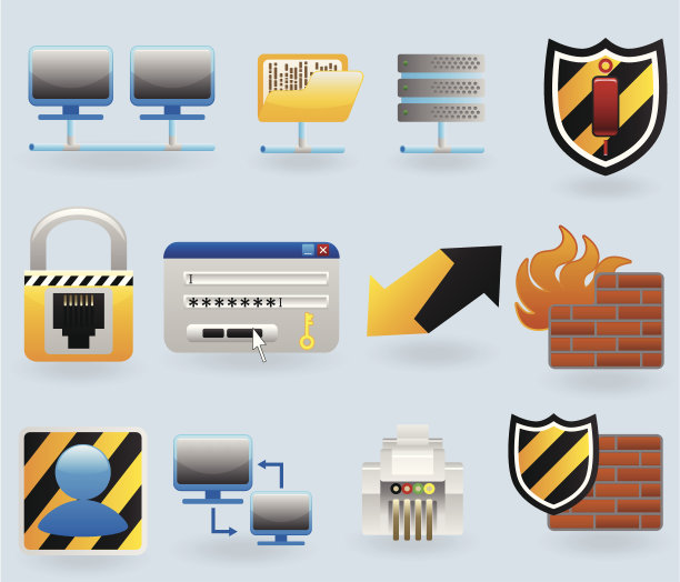 计算机和网络图标集图片下载