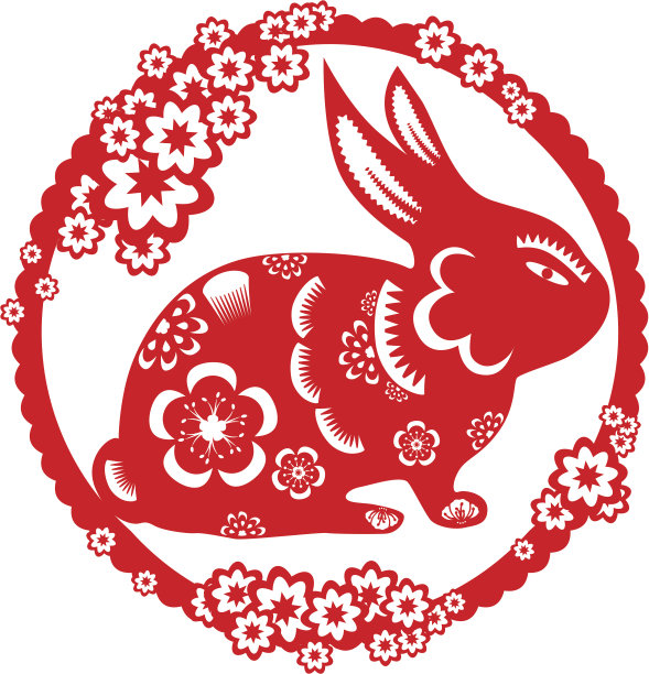 兔年的剪纸艺术图片下载
