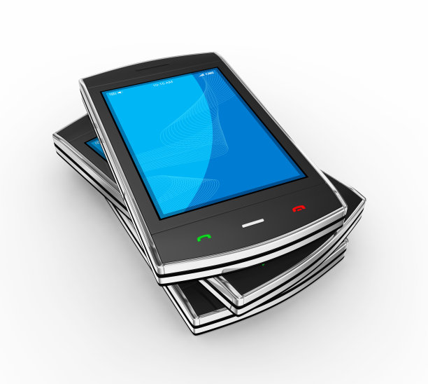 黑色的智能手机。图片下载