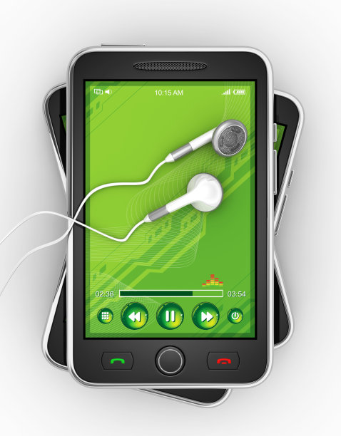 黑色的移动智能手机。图片下载