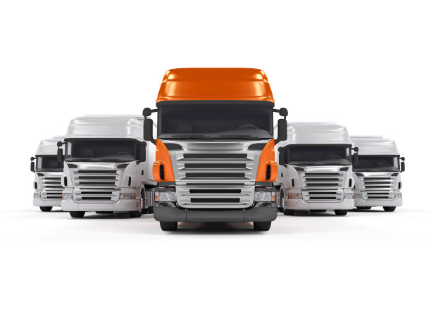 卡车被白色隔离图片下载