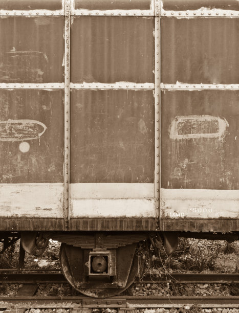 废弃的火车的转向架图片下载