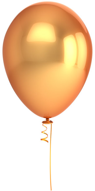 金色派对气球空白生日装饰图片下载