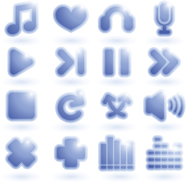 发光的音频图标图片下载