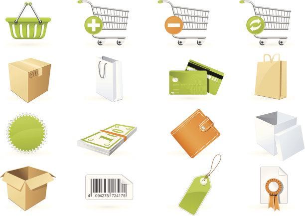 购物和零售图标图片下载