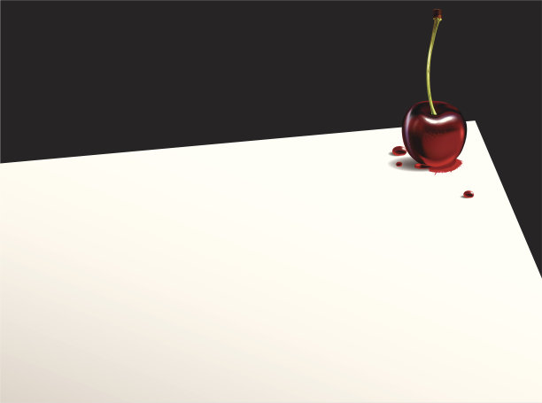 樱桃在纸上图片下载