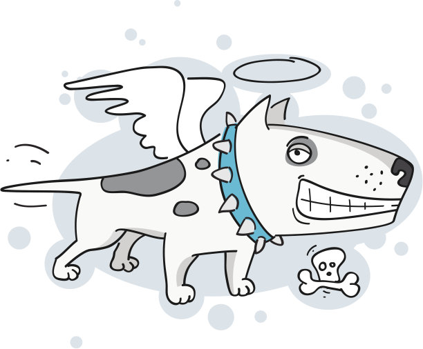 牛头梗守护天使图片下载