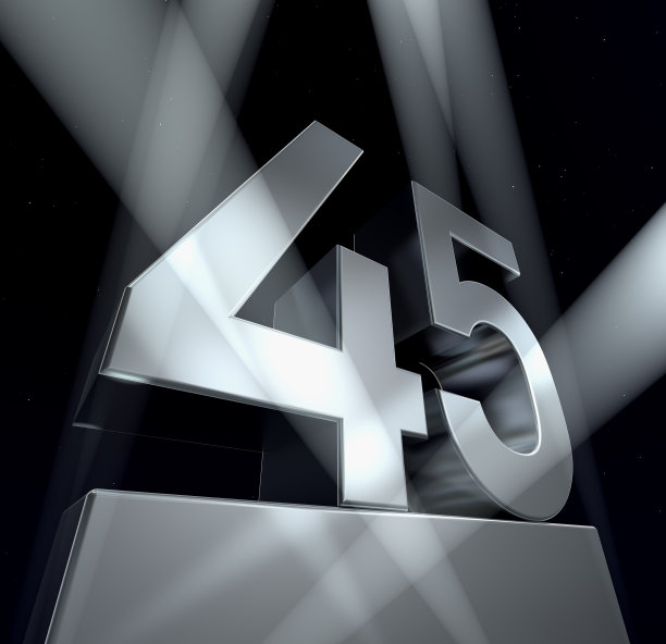 聚光灯照在45号3d上图片下载