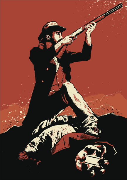 枪战场景中的牛仔图片下载