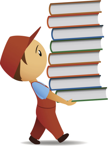 卡通快递员拿着这本书图片下载