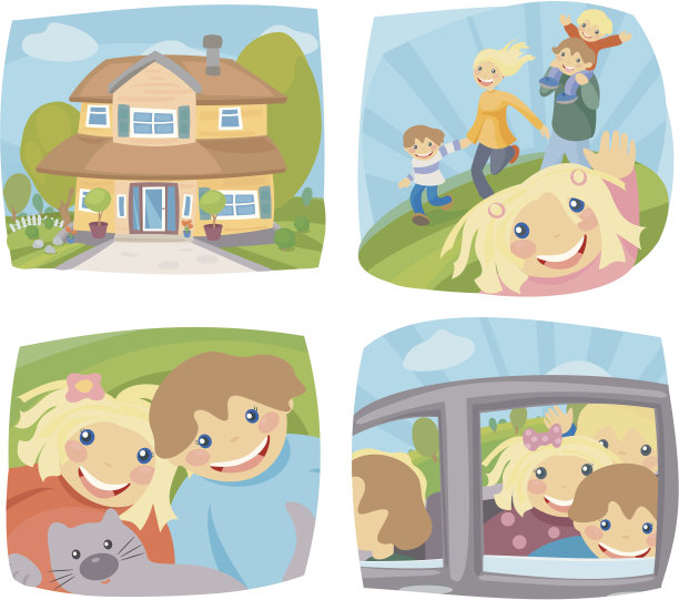 快乐的家庭有乐趣。图片下载