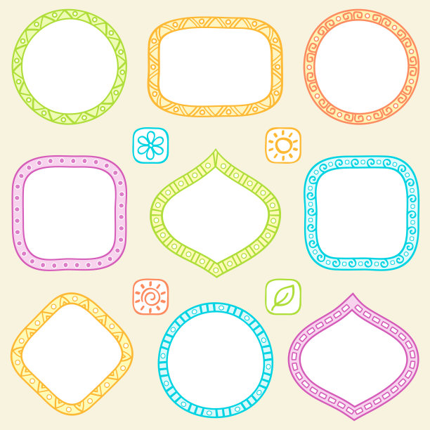 组帧。矢量插图。图片下载