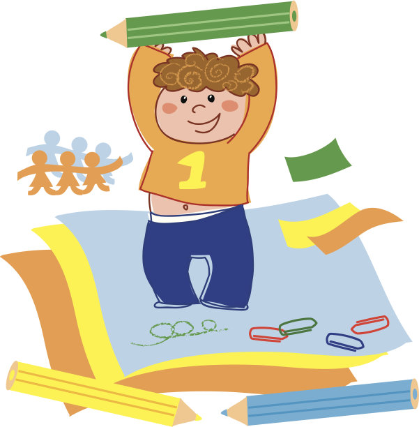 男孩画素材图片