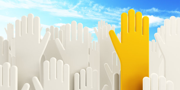 孤立的投票人手素材图片