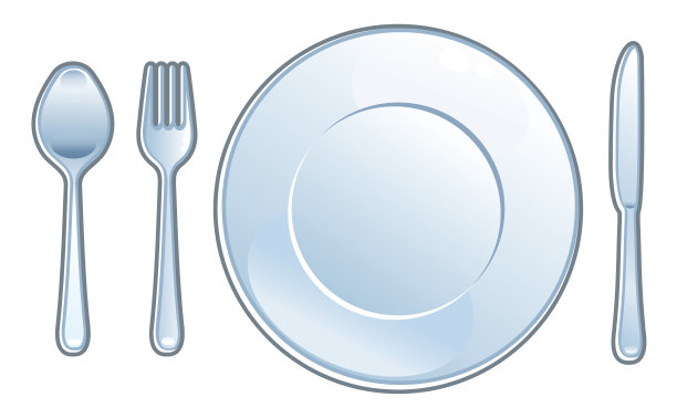 刀、盘和叉。勺子图片下载