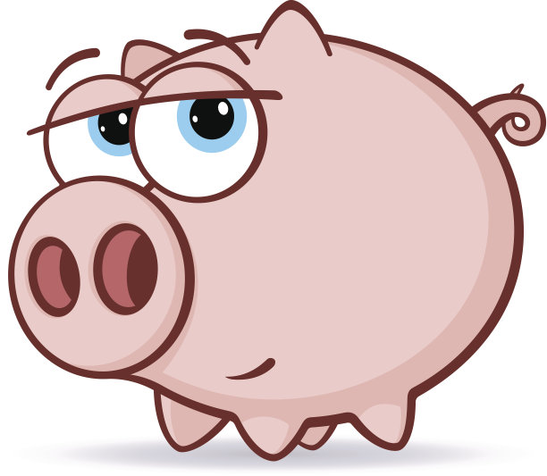 粉红色的猪插图图片下载