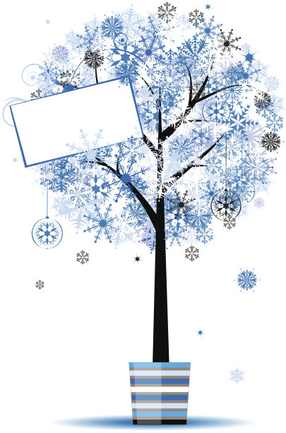 冬季艺术树为您的设计素材图片