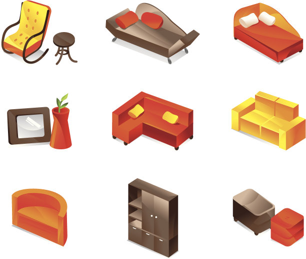 家具矢量图标图片下载