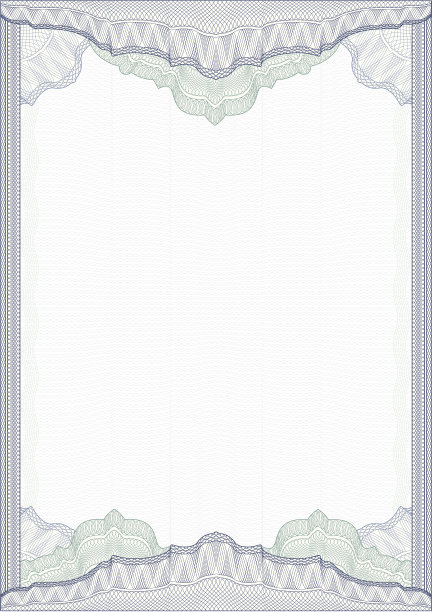 经典的断头台边界文凭或证书/向量图片下载