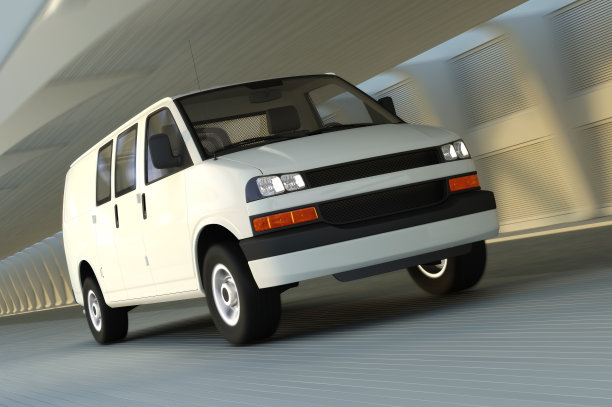 白色的运货卡车图片下载