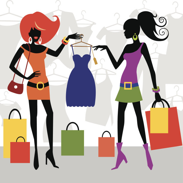 女性时尚购物素材图片