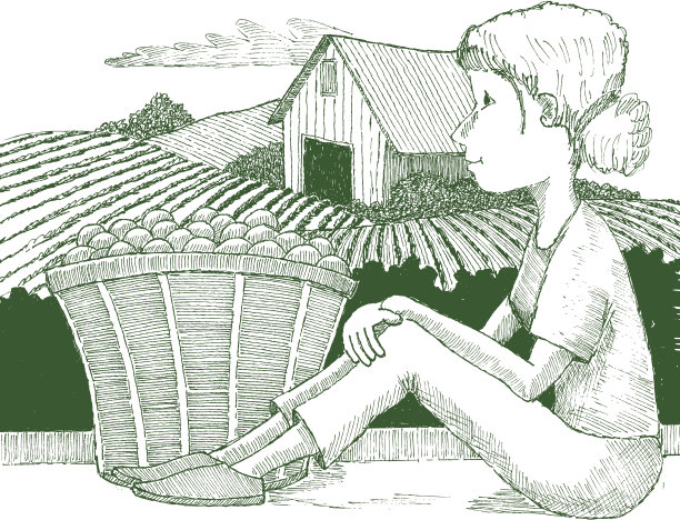 农场的女孩图片下载