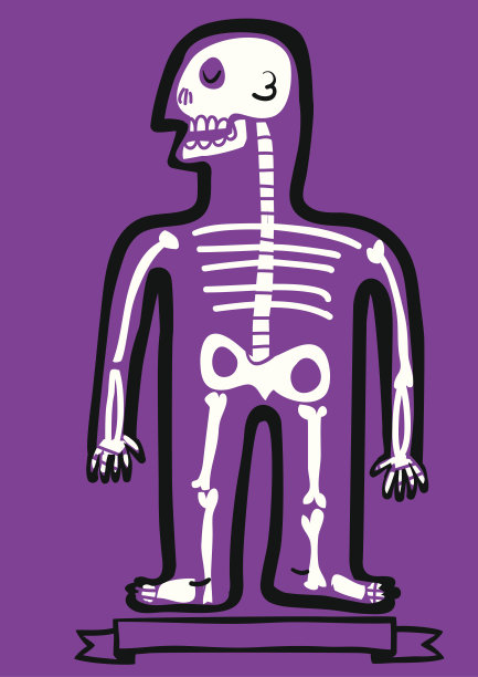 人类卡通骨架图片下载