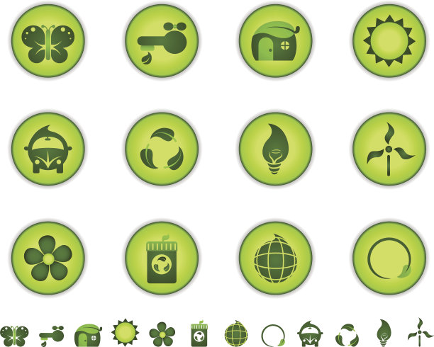 自然绿色的按钮图片下载